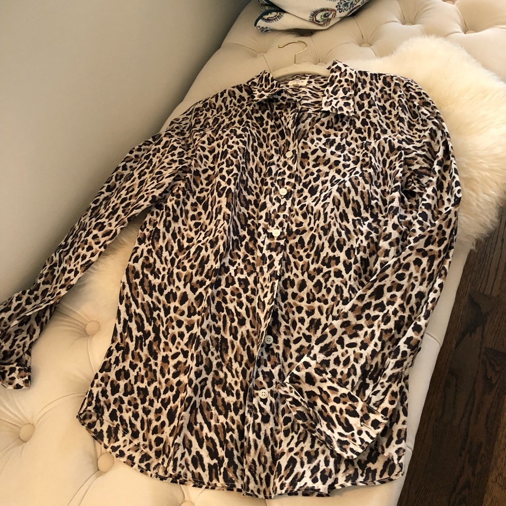 J crew leopard blouse